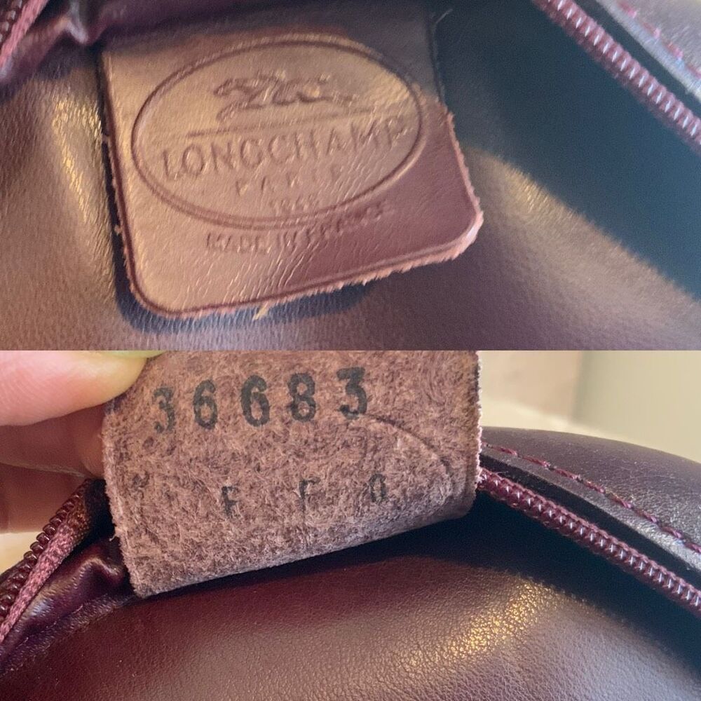 Longchamp Vintage Le Pliage Leather Circular Shoulder Bag - Picture 9 of 11